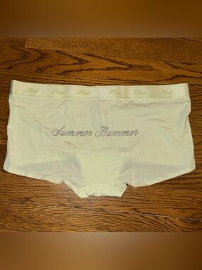 PINK Victorias Secret Pastel Green “Summer Bummer” Boyshort Panty